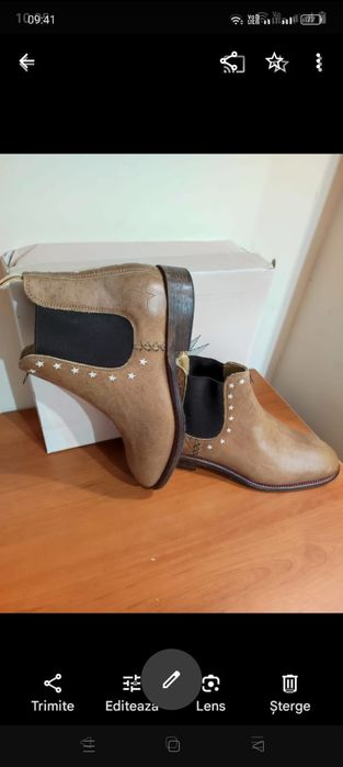 Ghete dama noi, piele naturala.