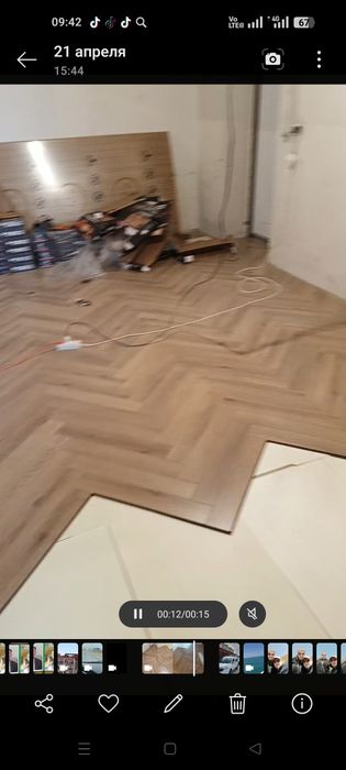 Укладка ламината ёлочка и простой
