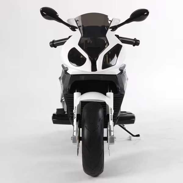 Motocicleta electrica copii 12V 90W BMW 528 RR roti eva  scaun piele