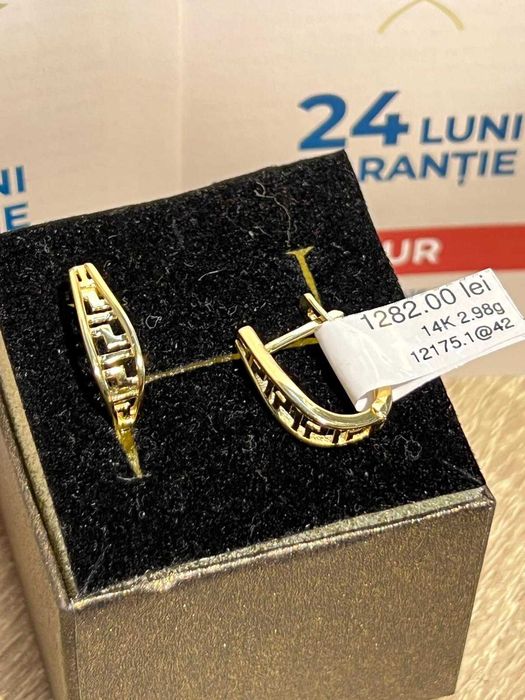 (AG42) Cercei aur 14k 2.98g b12175 - Garantie 2 ani!