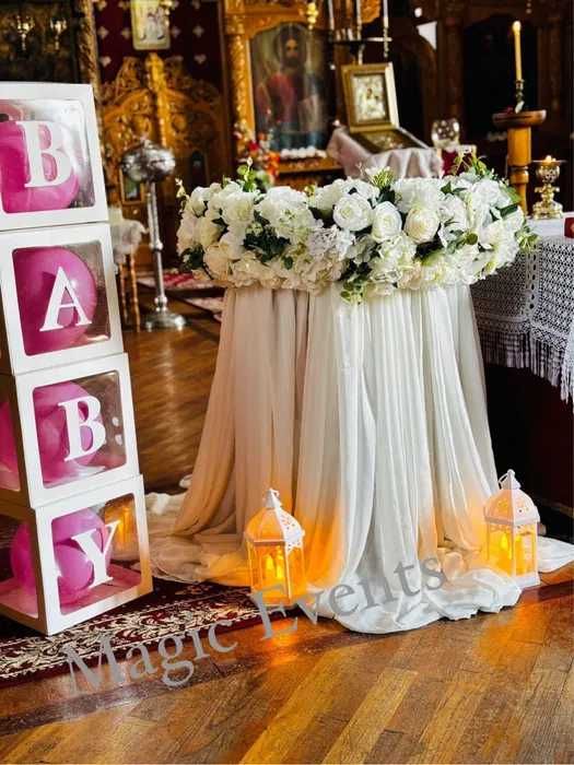 Decor personalizat / panou foto / decor cristelnita / fum greu / artificii /pachet complet Nunta-Botez-Aniversare