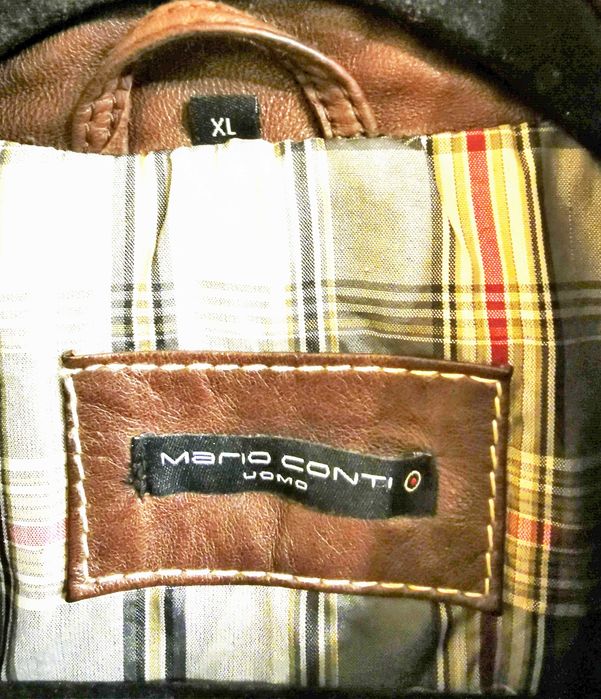 Кожено яке от естествена кожа марка Mario Conti XL