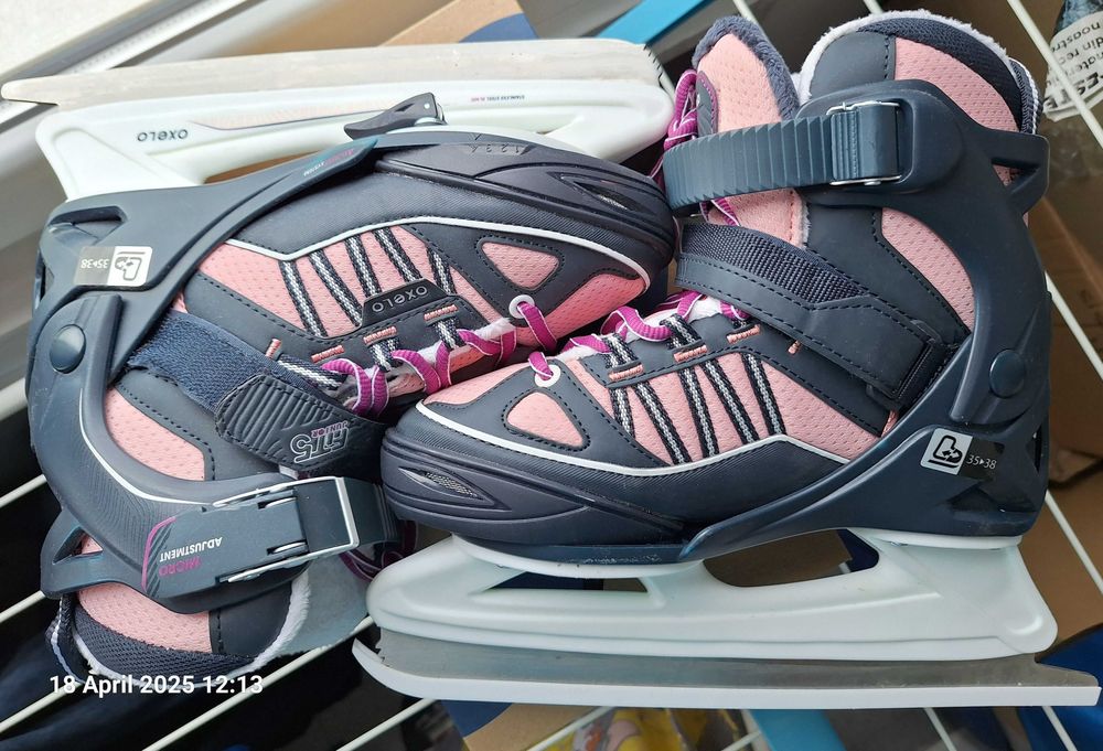 Patine gheata Oxelo FIT5 Junior Fete marime 35 - 37