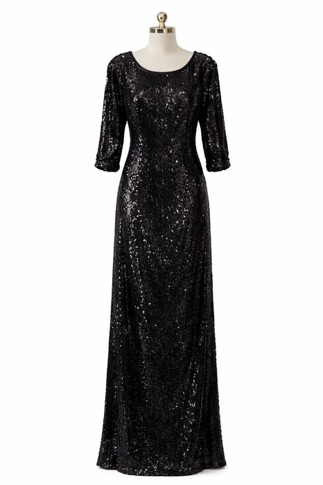 Вечернее чёрное платье для женщин , Ayollar uchun qora to’y koylak