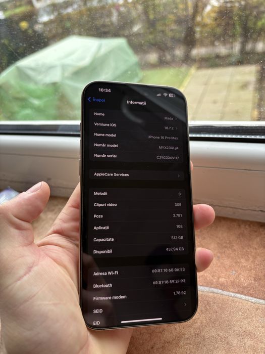 Vand  Iphone 16 Pro Max 512