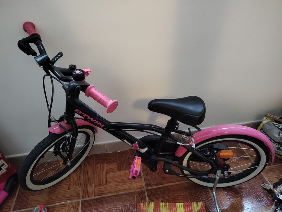 Bicicletă copii roz pt fete 5-7 ani