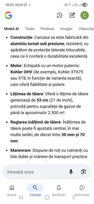 Masină tuns iarbă Viking