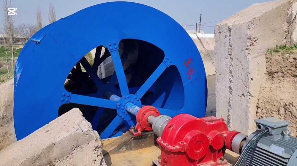 ГЭС микрогес ишлаб турган (мини ГЭС кинетик)