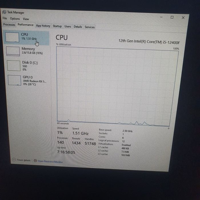 Kompyuter core i5, 16gb ram ddr4, ssd 512gb