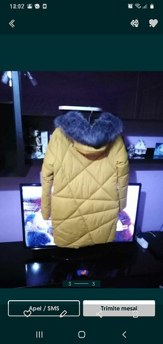 Geaca iarna culoare bej