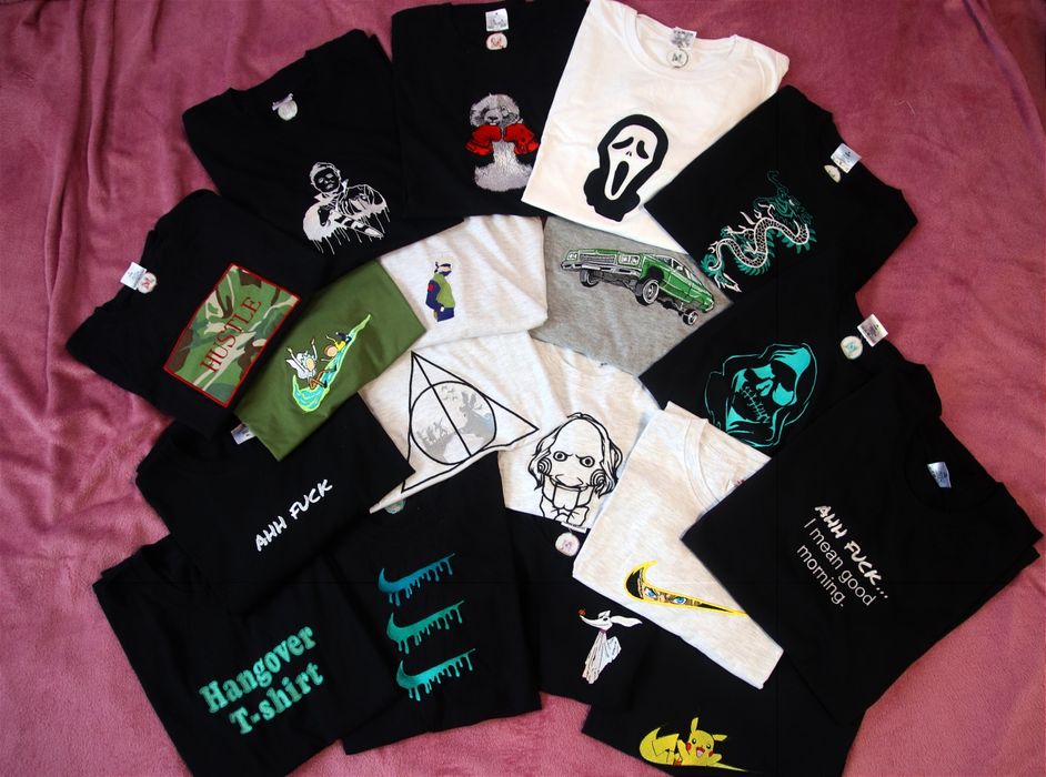 бродерия върху дрехи - тениски, суитшъри и др.