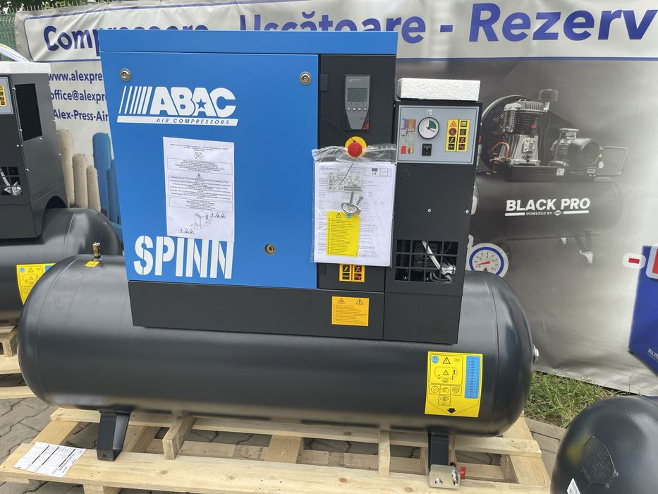 Compresor Aer cu surub ABAC 15kw - 10bar / 13bar - Complet Echipat