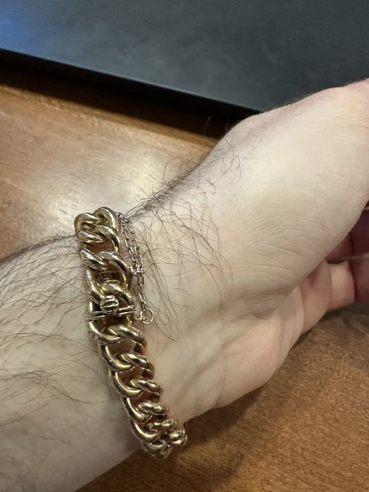 Златна гривна злато ланец синджир  Италия 18 карата унисекс перфектна