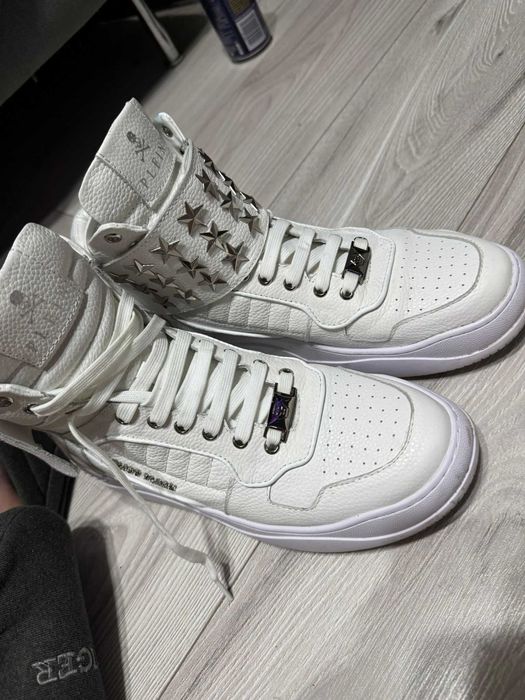 Adidasi Philipp Plein din Piele cu stele HighTop 43