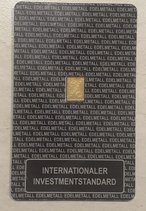 Lingou aur 1 gram, 24 K, certificat