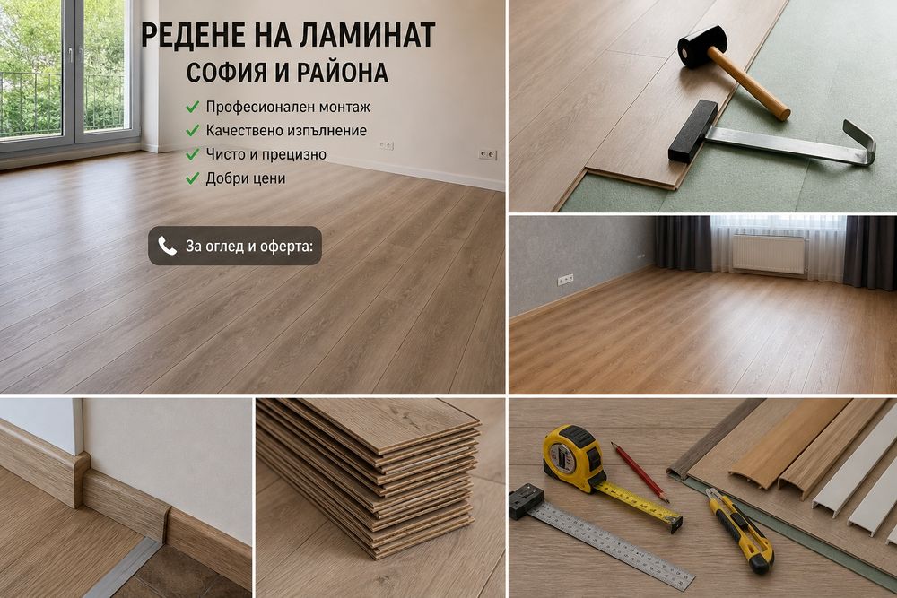 Редене и монтаж на ламинат в София | Качествено изпълнение | Добри цени
