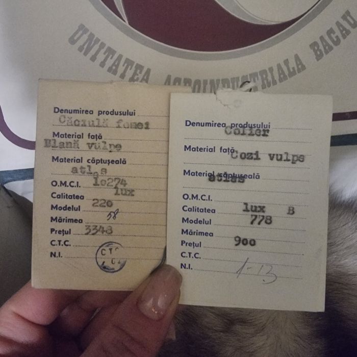 Caciula din blana naturala de vulpe (vintage)