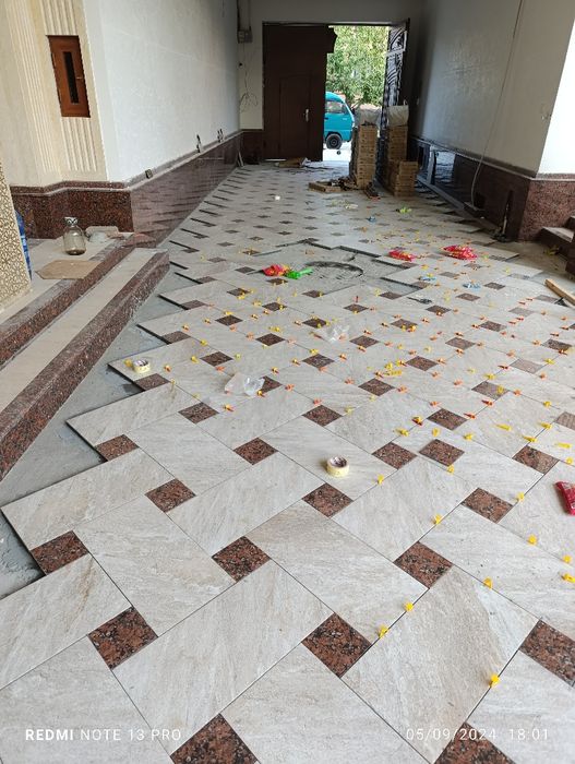 Kafilchi sokolga polga  granit kafel teramiz кафелщик