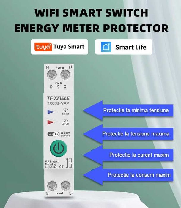 Contor de energie inteligent smart WIFI 63A