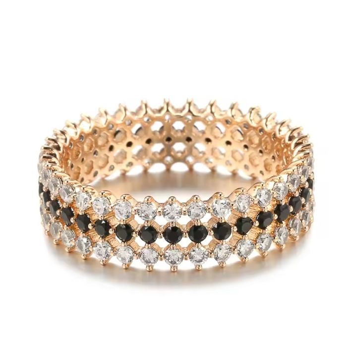 Inele din argint placate cu aur roze 14k , ajustabil