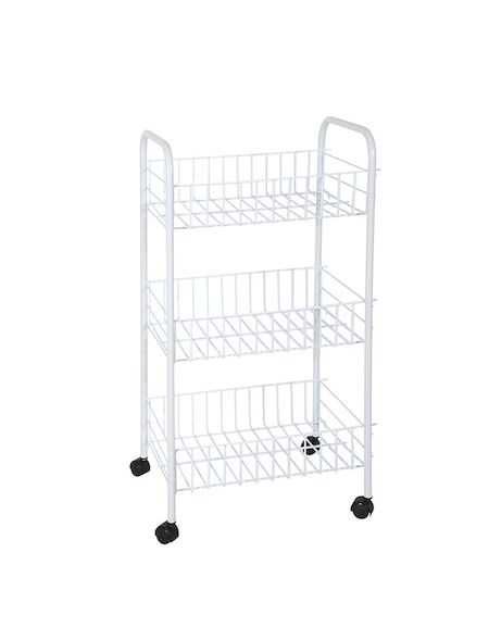 Etajera / Carucior mobil cu roti 3 rafturi baie si bucatarie