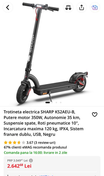 Vand trotineta sharp