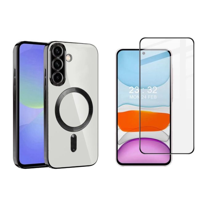 Samsung A35/A55/A36/A56/S23 FE/S24FE/S25FE Husa Magsafe + Folie Sticla