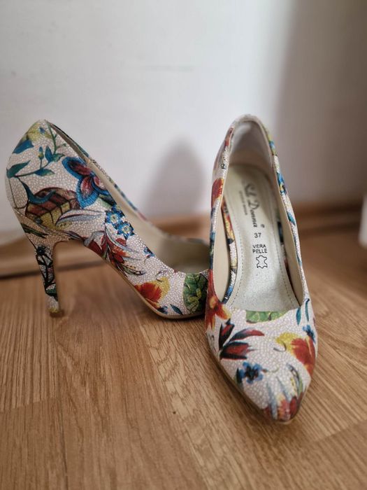 Pantofi piele cu toc 37