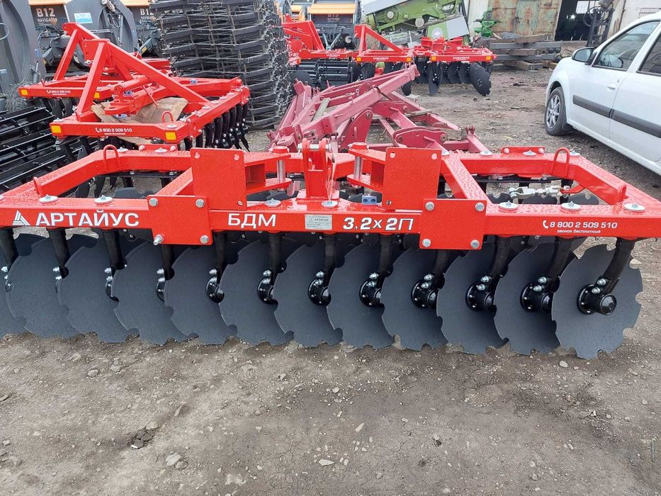 Борона дисковая навесная и прицепная завода Артайус Россия год гаранти