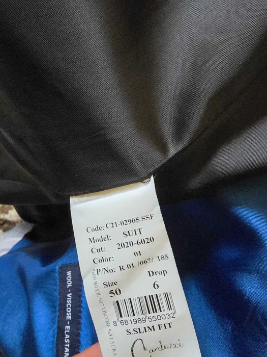 Черен костюм Slim Fit Carducci