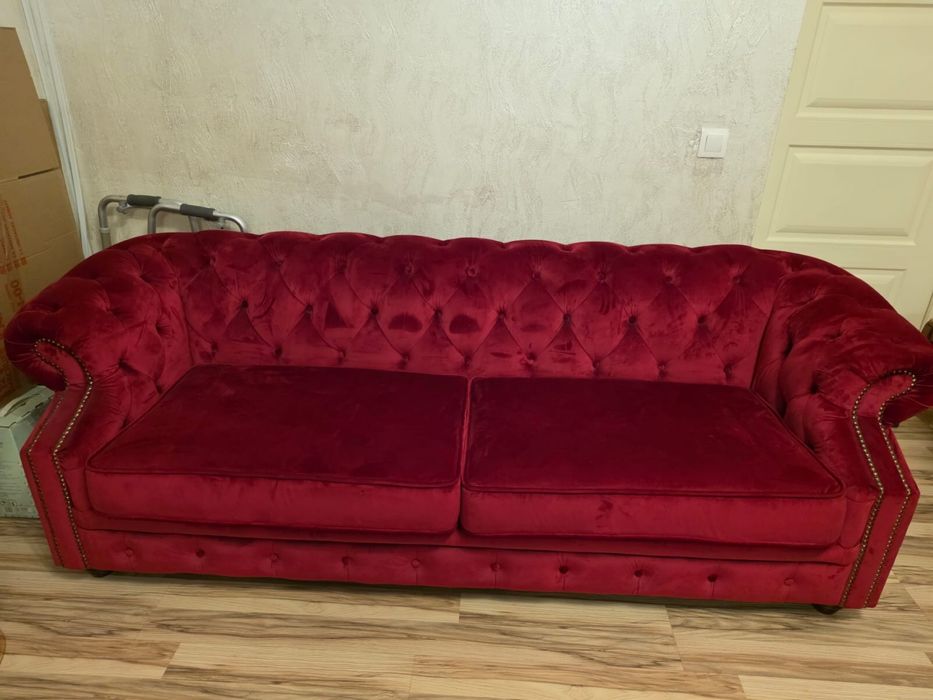 красный диван 2 м раскладной