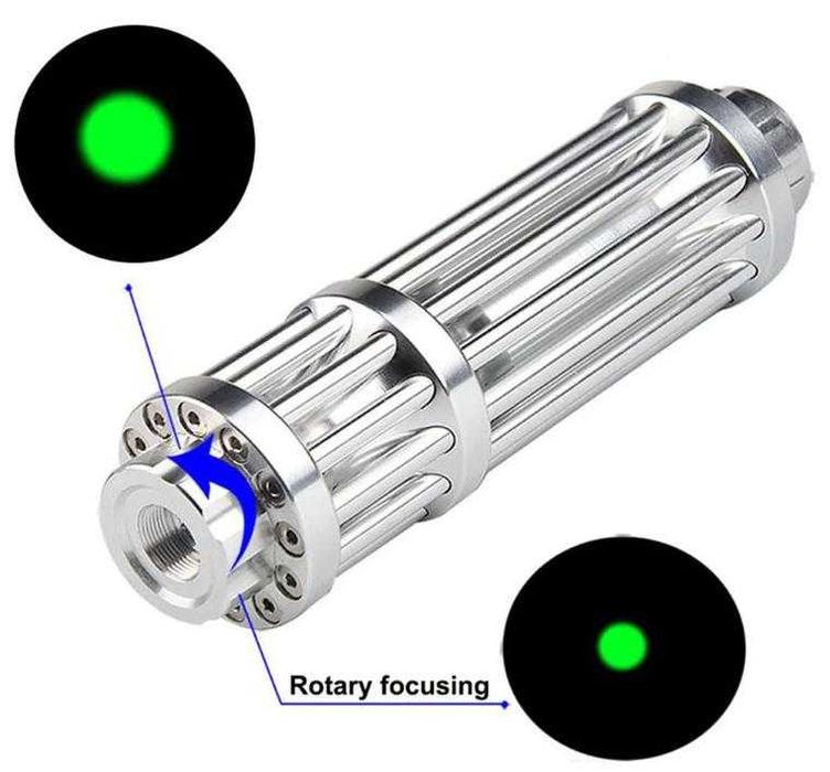 Мощен Безжичен Акумулаторен GATLING Военен Лазер до 10000 Метра Обхват