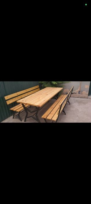 Стол скамейки уличный