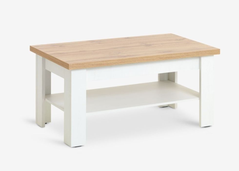 Măsuță cafea MARKSKEL 60x110 alb/stejar