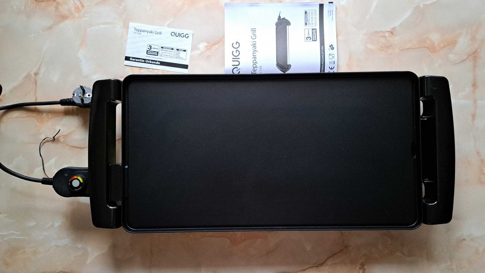 Gratar Electric Quigg Teppanyaki Grill 1800W, Nou, cu termostat
