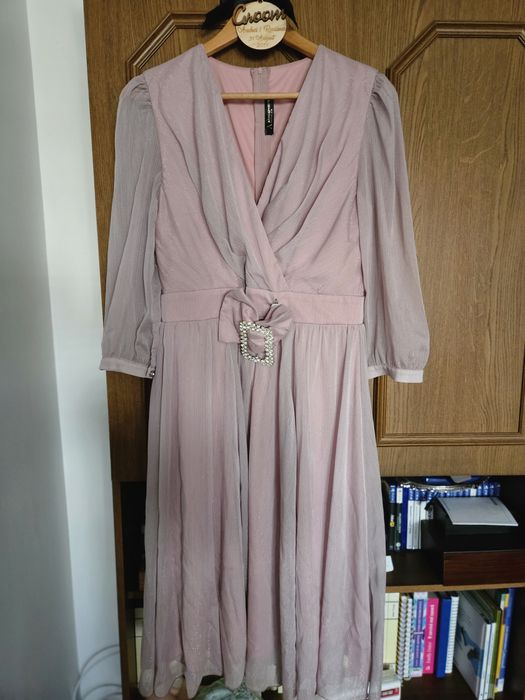 Rochie elegantă roze, mărimea 44