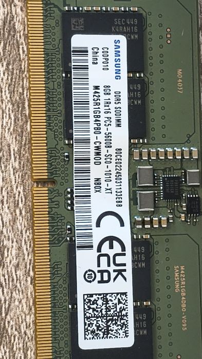 Ram DDR5 8GB 5600MHz SODIMM Samsung