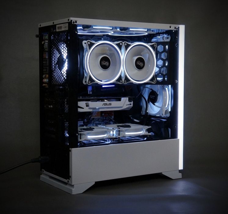 Case Zalman S5 White/Белый+2 кулер, 16 RGB mode