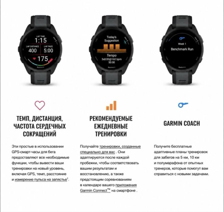 Смарт часы Garmin Forerunner 165