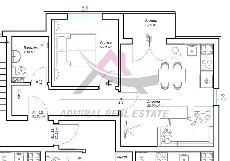Продава се Двустаен апартамент в Варна, Възраждане 3 - 59 кв.м за 1780 €/кв.м - Снимка #1