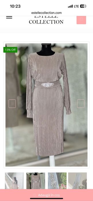 Rochie Estelle bej, marimea S