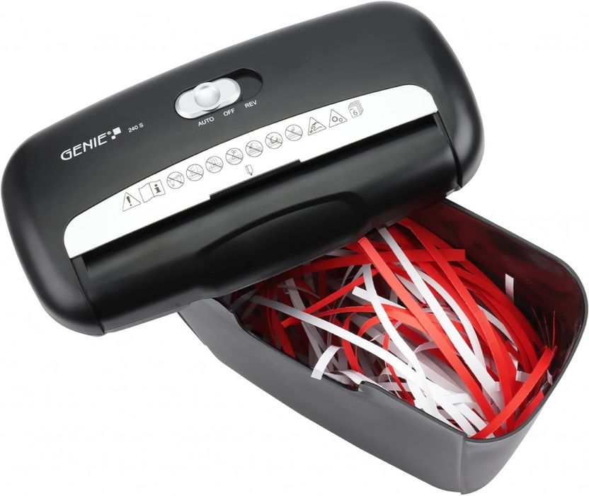 Професионален шредер за документи Genie 240S за унищожаване на документи, хартия и кредитни карти с 10