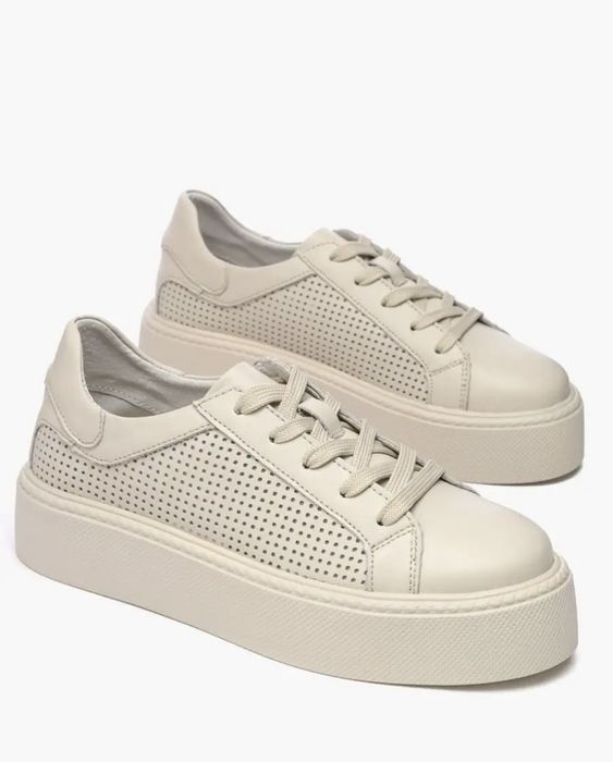 Новые кеды кожа бежевые