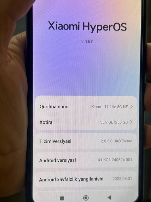 Hiomi 11Lte 5G 256/8 idial holatda imeyka utgan Usta kurmagan