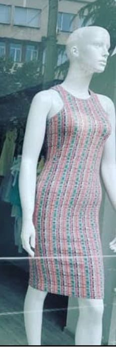 Дамска пъстра рокля