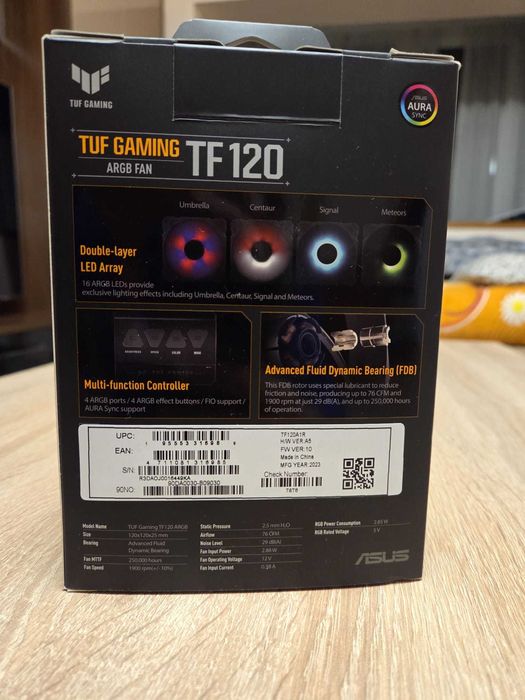 Ventilatoare Asus TUF TF120 - triple pack black