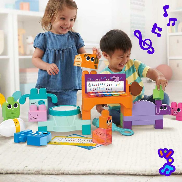 Музикален конструктор Mega Bloks Ферма 45 части