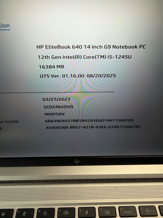 HP Elitebook 640 G9 i5 12gen 16g 512g nvme 14 Fhd