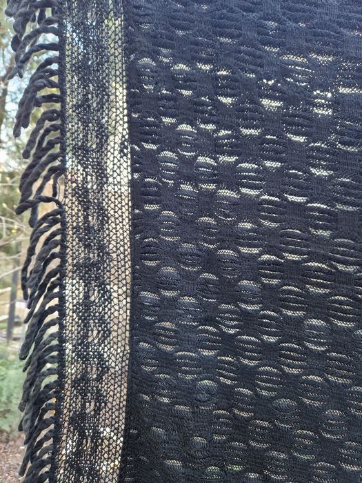 Broboada veche cu franjuri,zona Transilvania, 1,48 x 1,35 cm