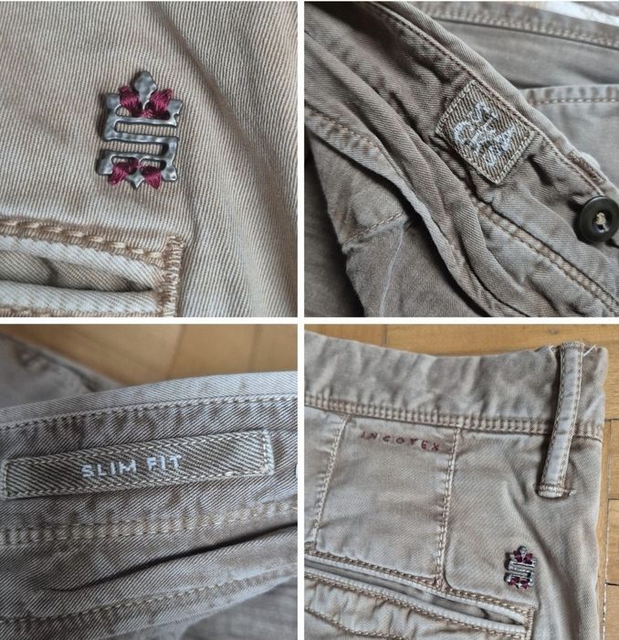 Pantaloni Exclusivişti Incotex Slim Fit Stretch, Bărbați - W36/XL